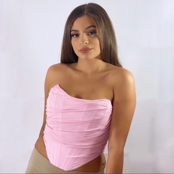 Baby Pink Corset Top - Picture 1 of 1